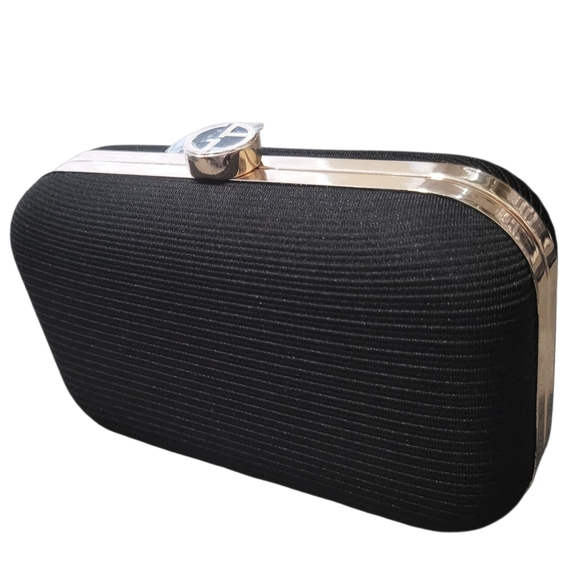 Giorgio Armani Black and Gold Clutch - Picture 2 of 6